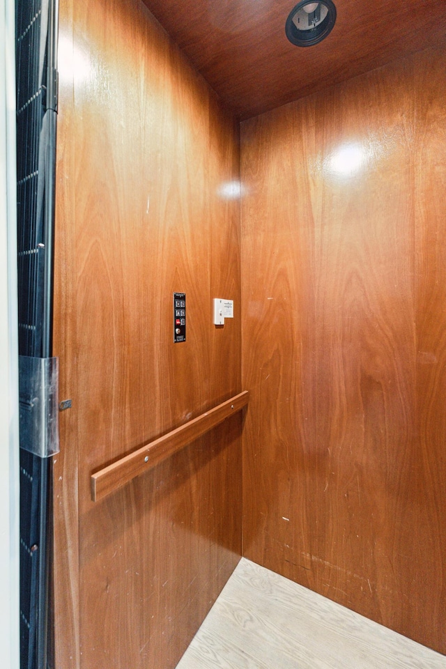 interior details featuring elevator