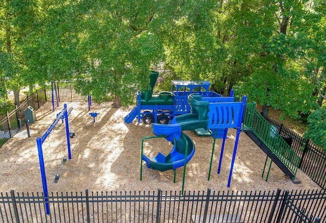communal playground with fence