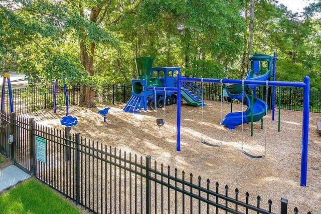 community play area featuring fence
