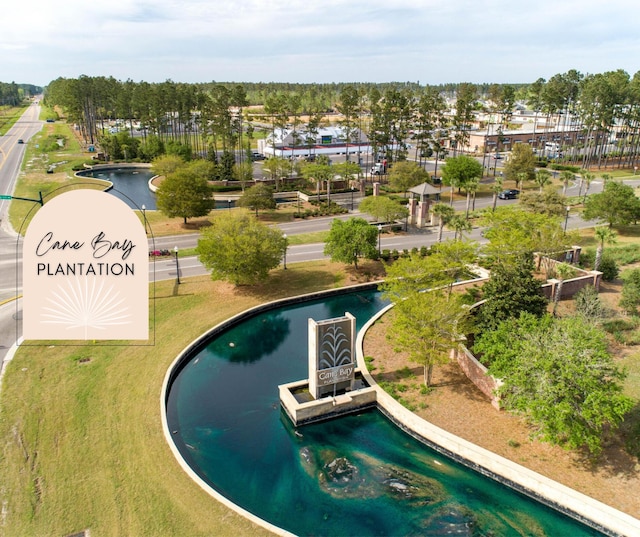 aerial view of a pool