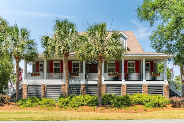 16 Fairway Village Ln, Isle Of Palms, SC 29451 - view of front of property with covered porch and stairs