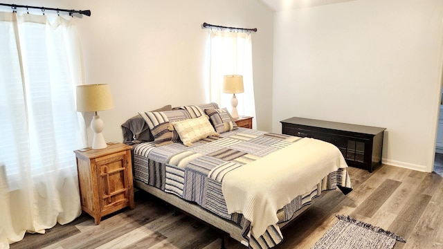 bedroom featuring hardwood / wood-style flooring