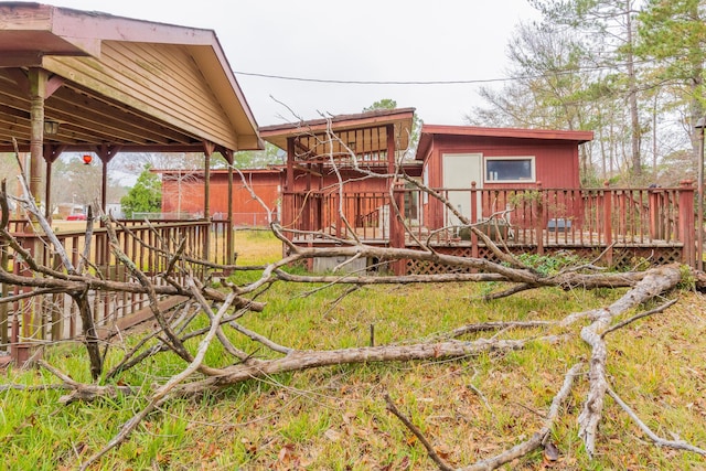 exterior space with a deck