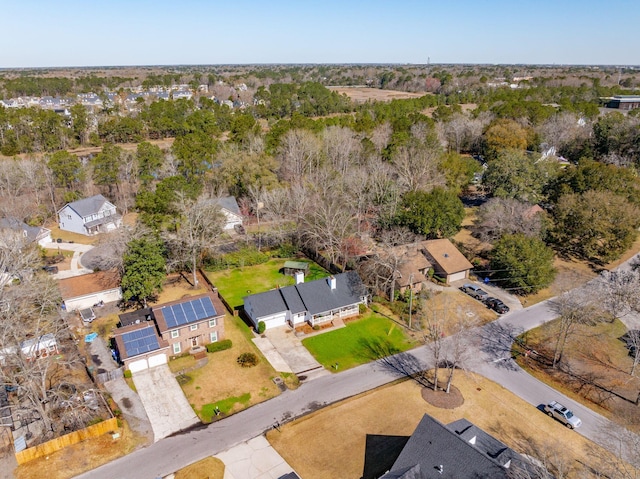 aerial view with a residential view