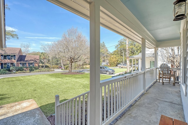 balcony with a porch