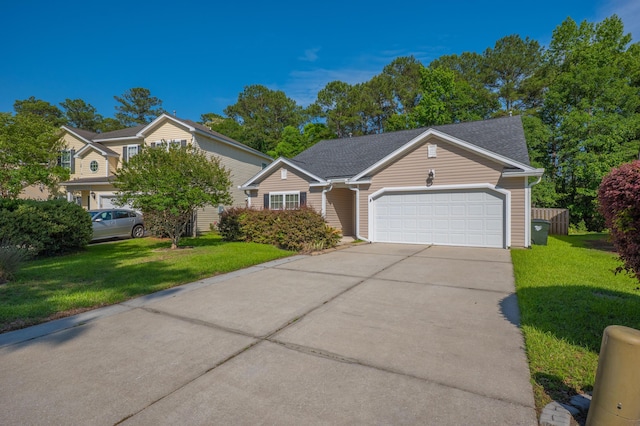 261 Sweet Alyssum Dr, Ladson, SC 29456 - view of front facade featuring an attached garage, concrete driveway, and a front lawn