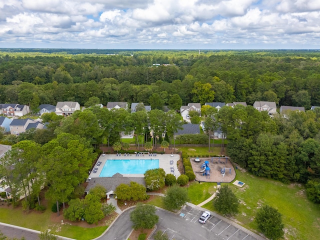 261 Sweet Alyssum Dr, Ladson, SC 29456 - drone / aerial view of a forest and a pool area
