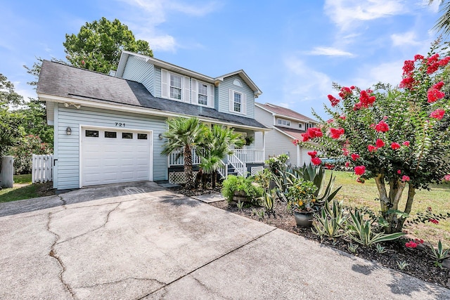 721 Lake Frances Dr, Charleston, SC 29412 - view of front of home with an attached garage, driveway, and covered porch