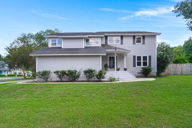 view of front of house with a front yard