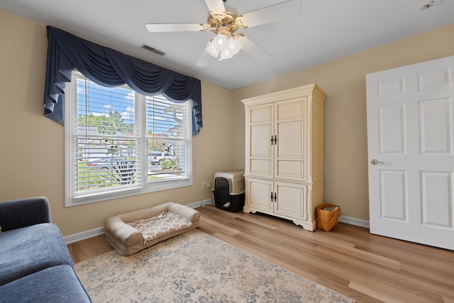 9091 Delancey Cir N, Charleston, SC 29406 - sitting room featuring light wood finished floors and a ceiling fan