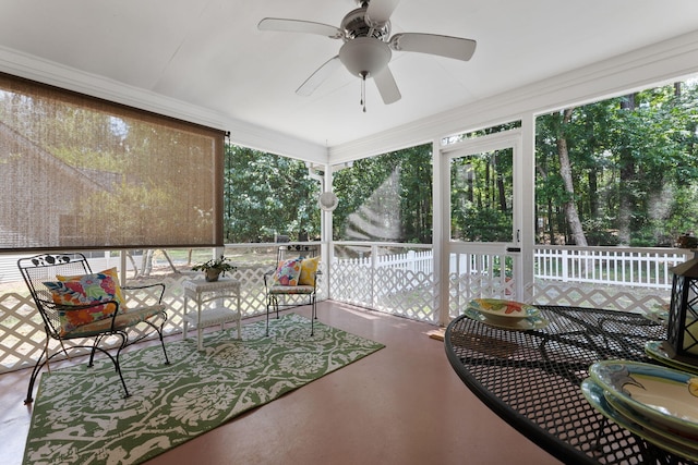 9091 Delancey Cir N, Charleston, SC 29406 - sunroom / solarium featuring a ceiling fan
