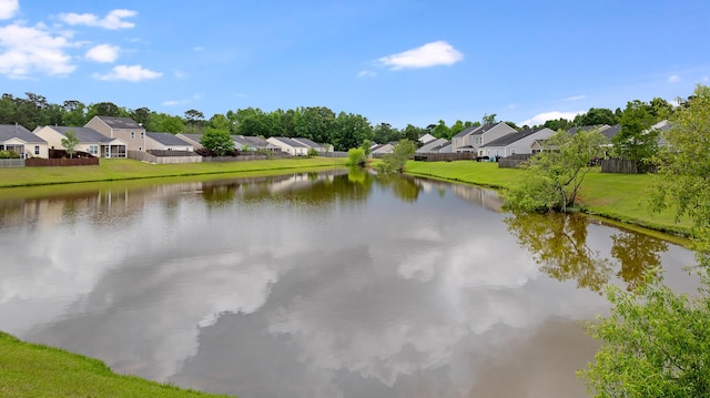 water view featuring a residential view