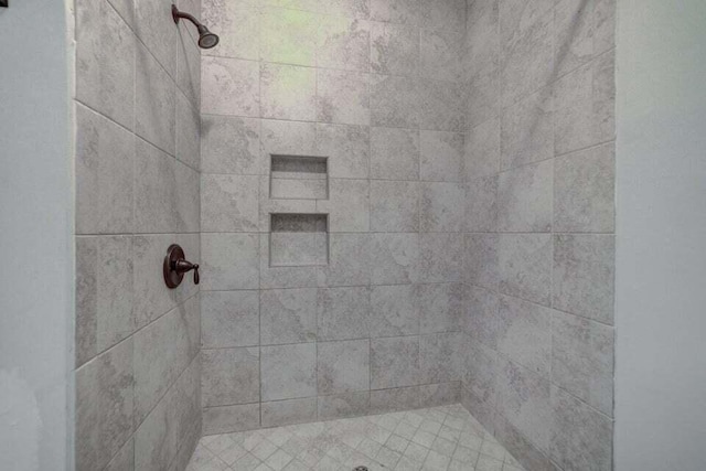 room details with tiled shower