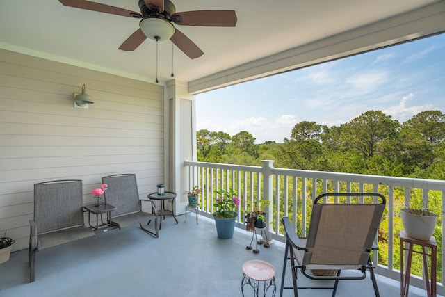 1984 Folly Rd Unit A310, Charleston, SC 29412 - balcony featuring a ceiling fan