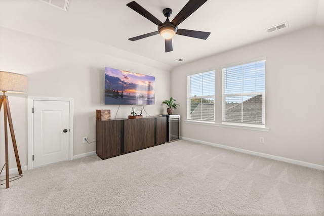 226 Midtown Ave, Summerville, SC 29486 - living area with a ceiling fan, carpet flooring, and baseboards