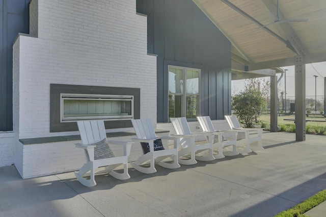 226 Midtown Ave, Summerville, SC 29486 - view of patio / terrace with a fireplace