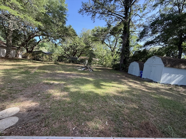6086 Chisolm Rd, Johns Island, SC 29455 - view of yard with a storage unit and an outdoor structure