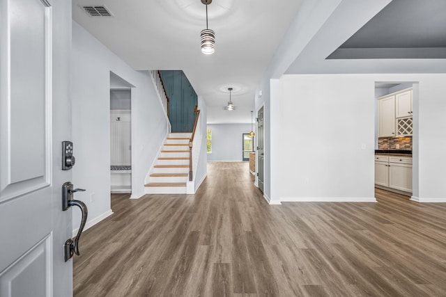 202 Buttercup Ln, Summerville, SC 29486 - foyer with wood finished floors and stairway