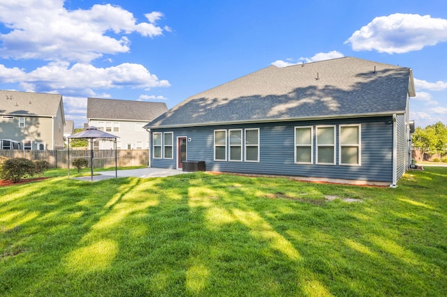 202 Buttercup Ln, Summerville, SC 29486 - rear view of property with a patio area, a gazebo, and a shingled roof