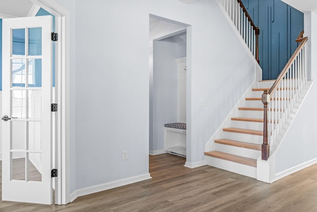 202 Buttercup Ln, Summerville, SC 29486 - staircase with wood finished floors and baseboards