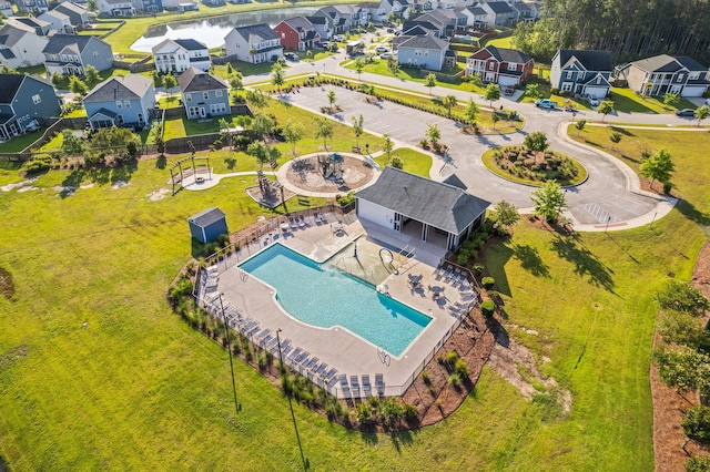 202 Buttercup Ln, Summerville, SC 29486 - aerial view of residential area featuring a pool and a large body of water