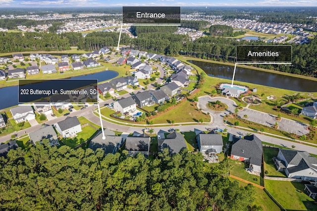 202 Buttercup Ln, Summerville, SC 29486 - aerial view of property and surrounding area featuring nearby suburban area