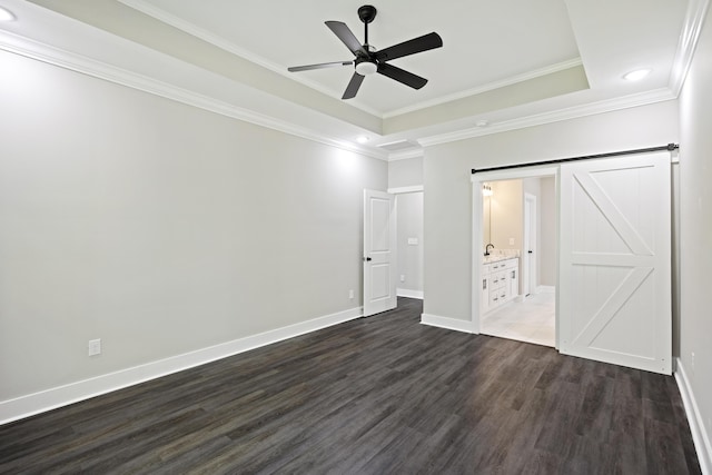 621 Plantation Dr, Santee, SC 29142 - unfurnished bedroom with recessed lighting, dark wood finished floors, and baseboards