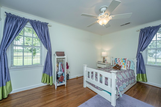 1227 River Rd, Johns Island, SC 29455 - bedroom with wood finished floors, baseboards, ceiling fan, and crown molding