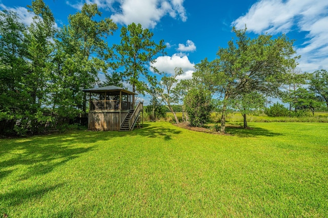 1227 River Rd, Johns Island, SC 29455 - view of grassy yard featuring stairway and a gazebo