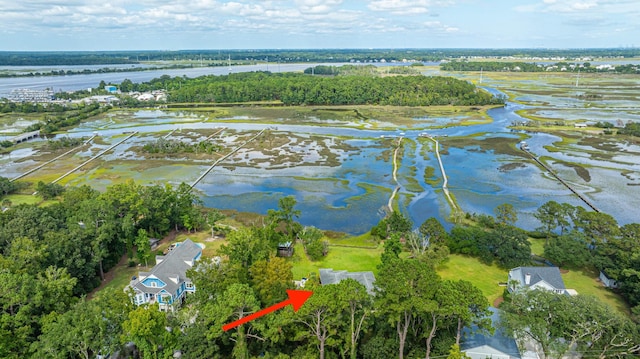 1227 River Rd, Johns Island, SC 29455 - aerial overview of property's location featuring a large body of water