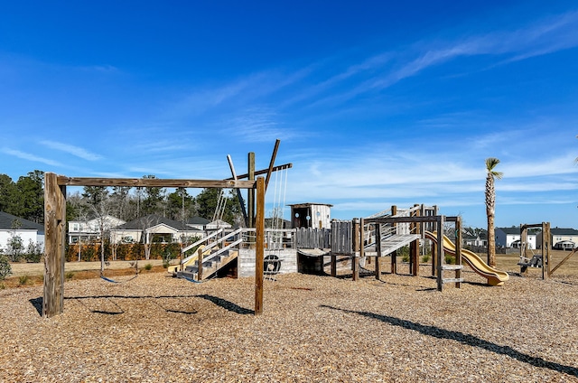 view of community jungle gym