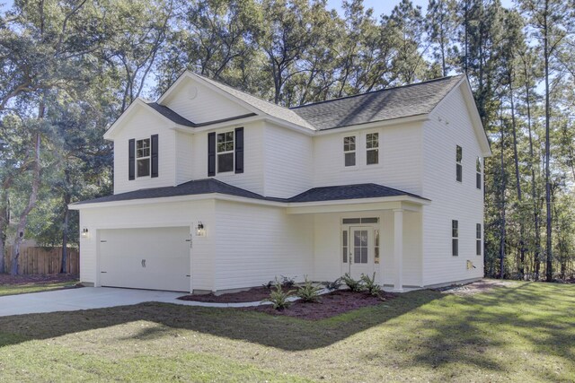 5629 Ellington School Rd, Ravenel, SC 29470 - view of front facade featuring an attached garage, driveway, and a shingled roof