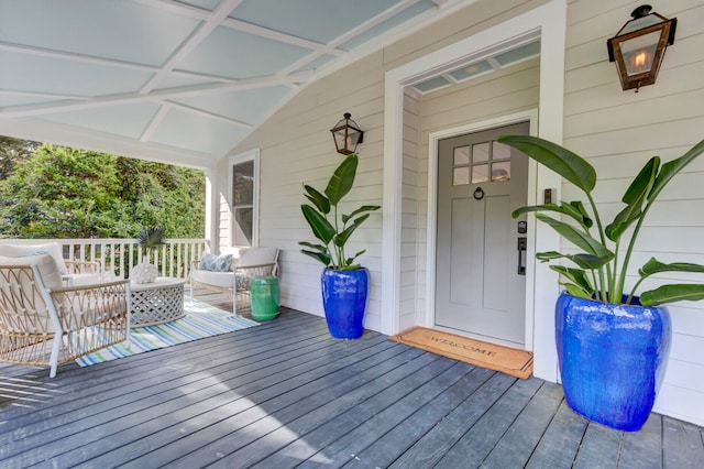 view of wooden deck