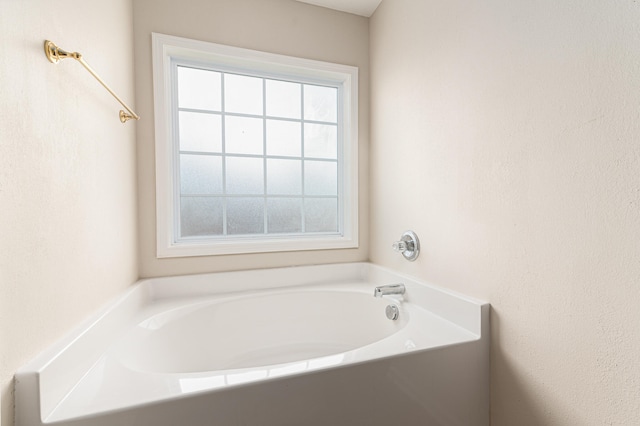 bathroom featuring a washtub