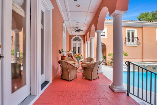 exterior space with french doors