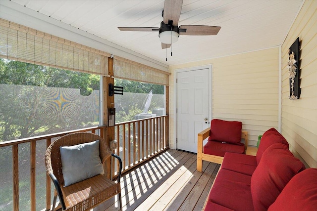 312 Kelsey Blvd, Wando, SC 29492 - sunroom / solarium featuring ceiling fan