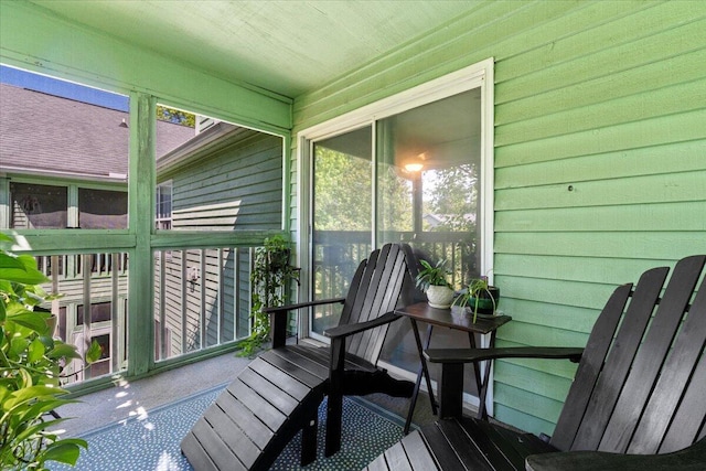 view of sunroom