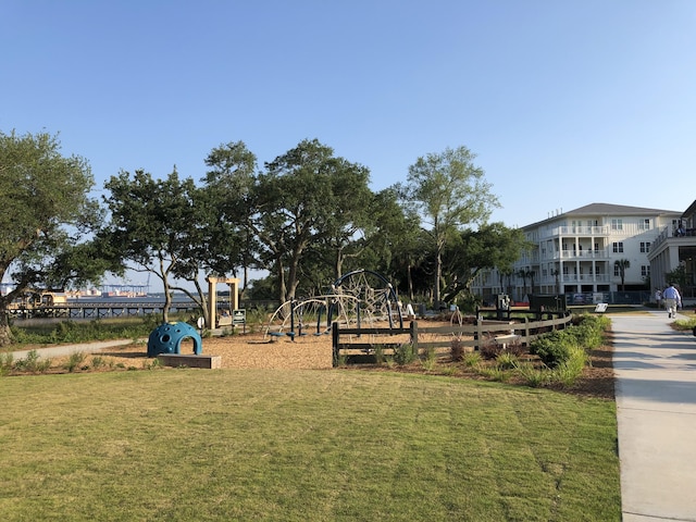 view of community with a yard