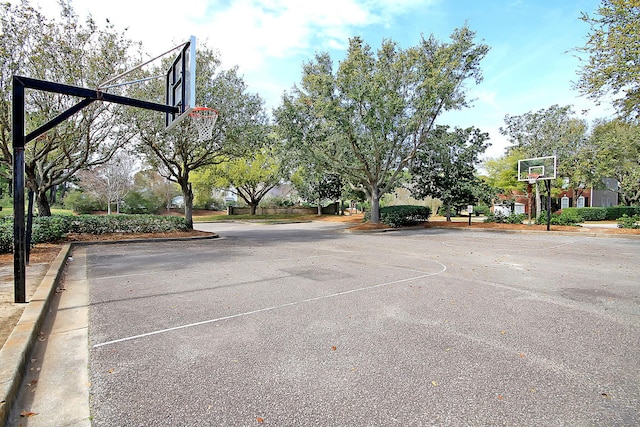 view of sport court featuring community basketball court