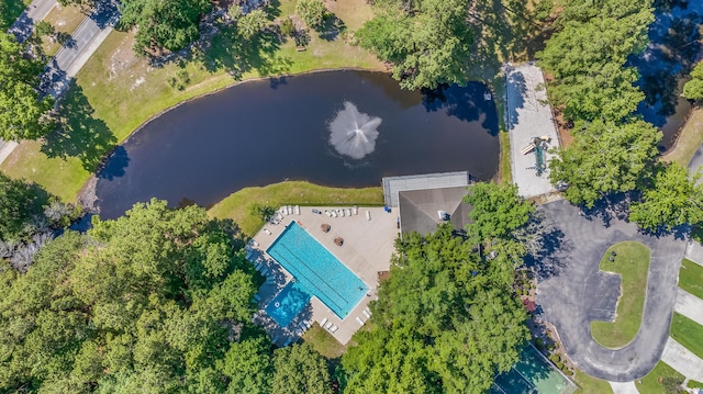 7945 Parklane Ct Unit C, North Charleston, SC 29418 - aerial view of property's location with a nearby body of water and a pool area