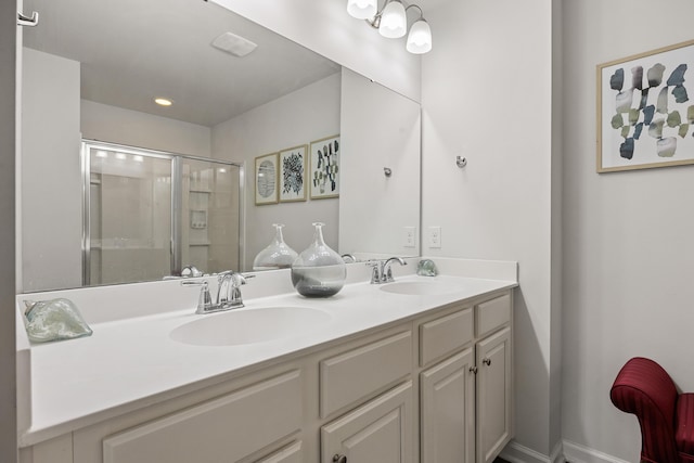 153 Wild Holly Dr, Moncks Corner, SC 29461 - full bathroom featuring a shower stall and double vanity