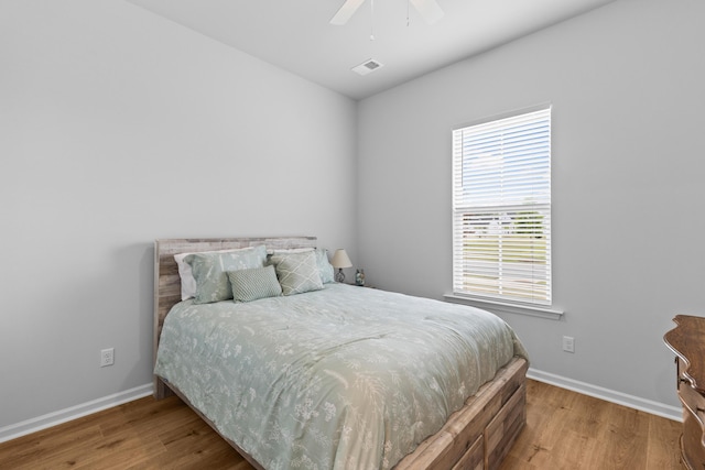 1107 Bellwether Ln, Summerville, SC 29485 - bedroom with wood finished floors and ceiling fan