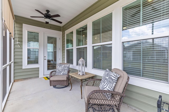 1107 Bellwether Ln, Summerville, SC 29485 - view of patio featuring a ceiling fan