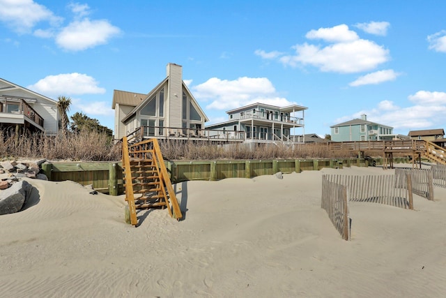 view of jungle gym featuring stairs