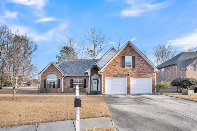 view of front property with a garage