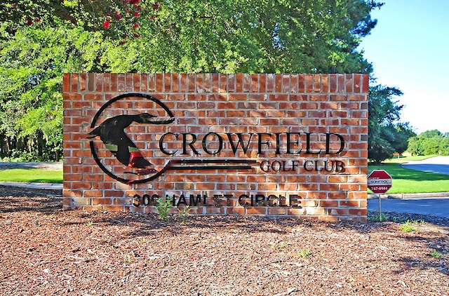 view of community sign