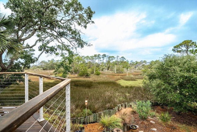 view of yard featuring a rural view