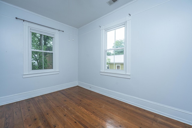 173 Fishburne St, Charleston, SC 29403 - empty room with baseboards, crown molding, and dark wood finished floors