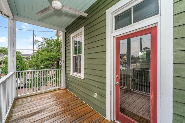 173 Fishburne St, Charleston, SC 29403 - wooden terrace with a ceiling fan