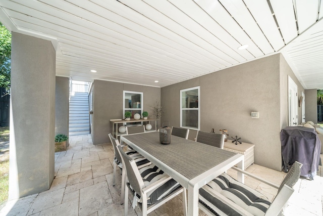 view of patio featuring grilling area